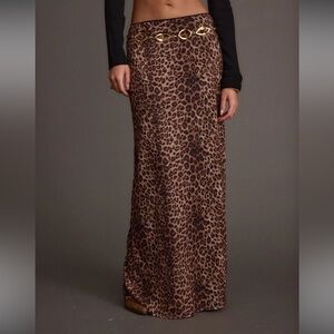 Shop 12th Tribe Julia Leopard Print Maxi Skirt